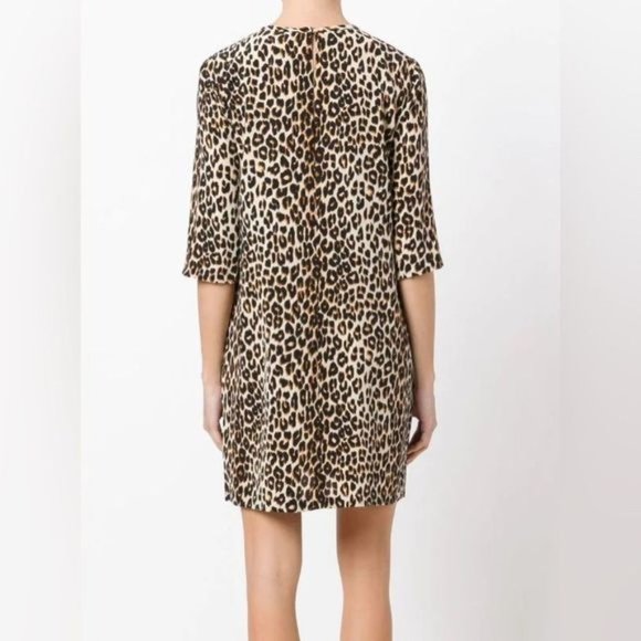 Femme equipment leopard print silk shift dress - Picture 4 of 13
